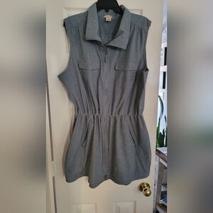 Sleeveless Gray Zip-Up Dress Duluth Trading Com